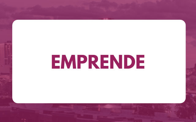 Emprende logo with lowercase e in sun